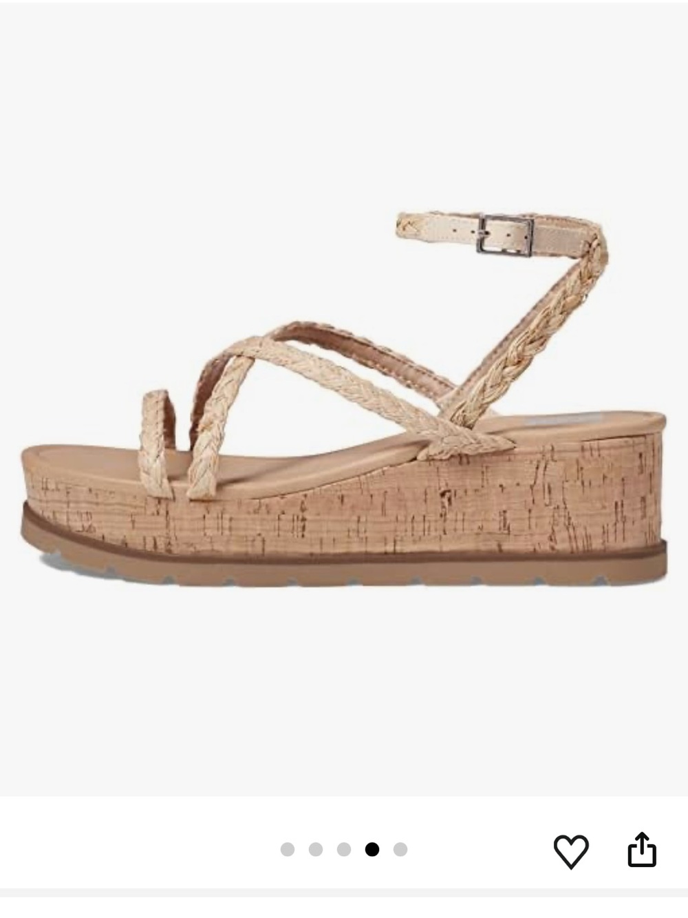 Dolce Vita Natural Braided Cork Platform Wedge Sandal